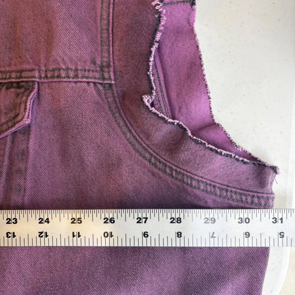 Levis Premium Pride Collection Purple Denim Vest XXL Sleeveless Trucker Jacket